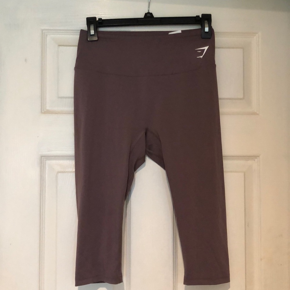 Purple gymshark workout leggings